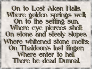 Poem of Dunnal Krannok